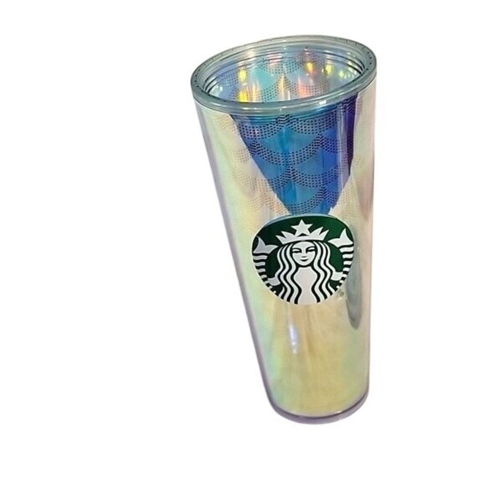 Starbucks Iridescent Tumbler Cold Cup Mermaid‎ Scale Texture 24 fl oz mermaid